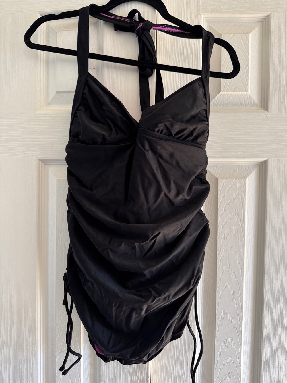 Women’s Black One-Piece Swimsuit - shirred. Athleta. Size 38B/36C